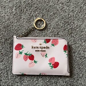 Kate Spade Pink Strawberry Card Holder